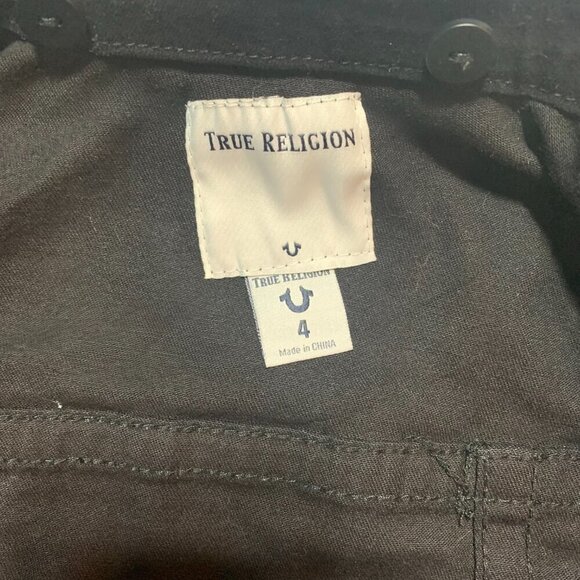 True Religion Black Jean Jacket with Removable Hood - Picture 7 of 12